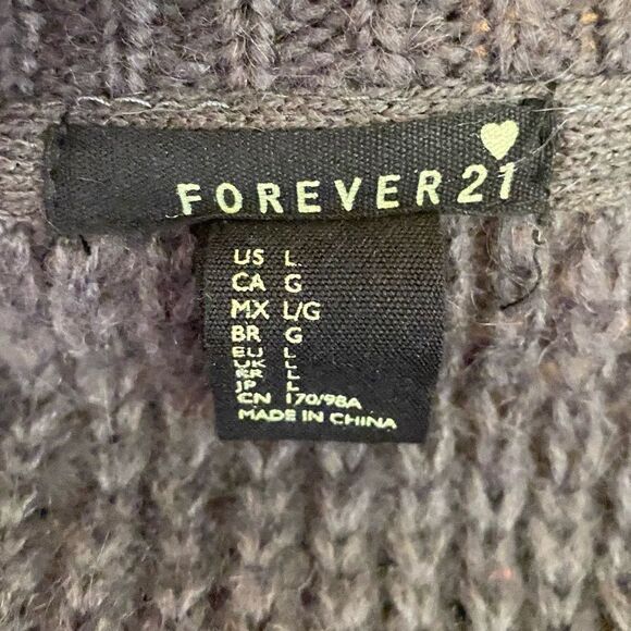 Forever 21 Oversized Cardigan Sweater Open Front w Pockets Womens Size Large - Picture 4 of 5